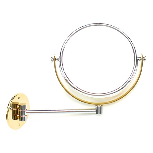 Makeup Mirror, Windisch 99139, Wall Mounted Brass Double Face 3x, 5x, 5xop, or 7xop Magnifying Mirror 99139
